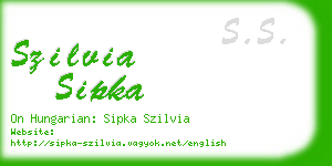 szilvia sipka business card